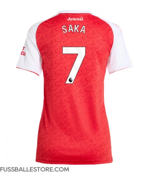 Günstige Arsenal Bukayo Saka #7 Heimtrikot Damen 2025-26 Kurzarm Günstige Arsenal Bukayo Saka #7 Heimtrikot Damen 2025-26 Kurzarm